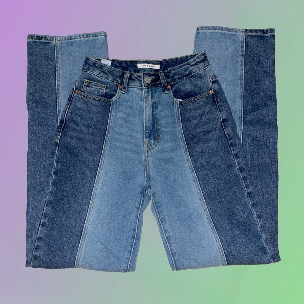 Two-tone 90s boyfriend jeans